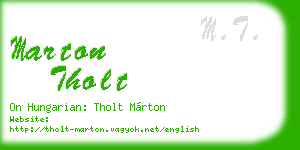 marton tholt business card